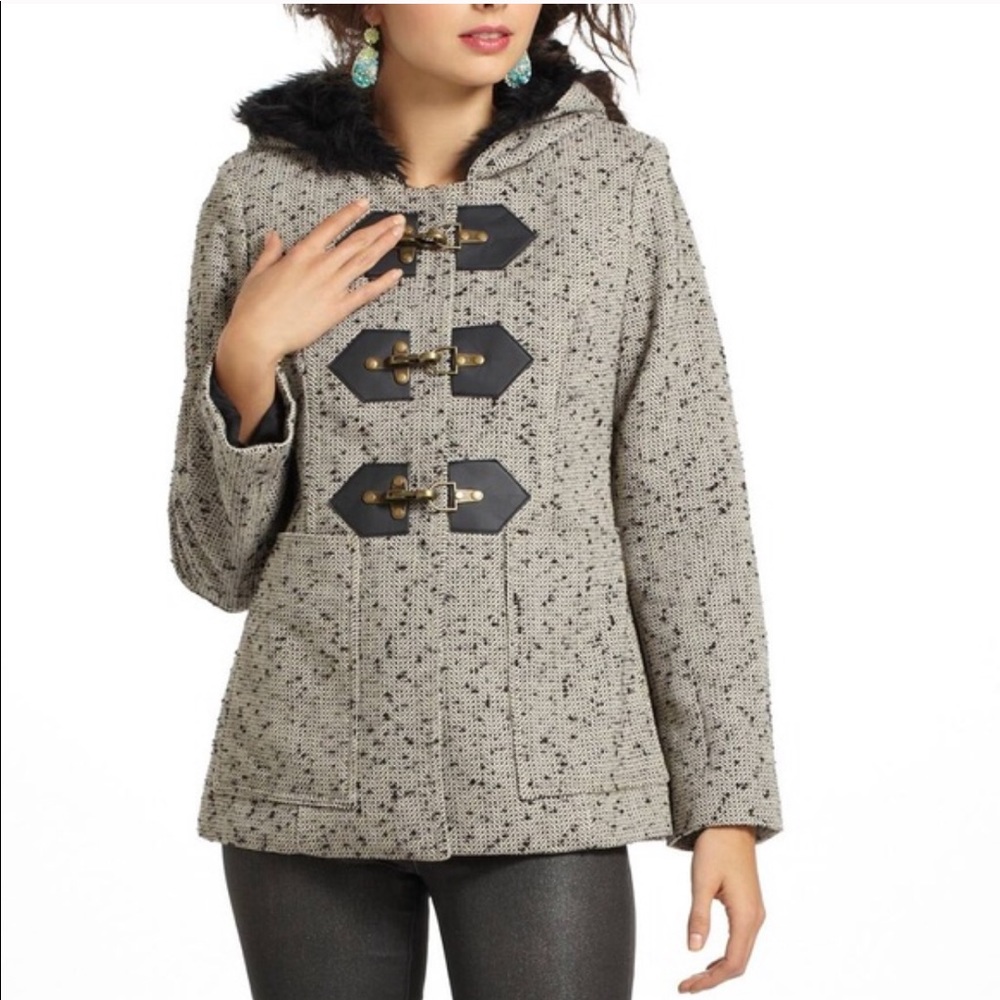 Anthropologie Callum Tweed Coat by Third Piece